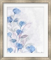 Framed Modern Poppies 1 Blue