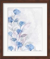 Framed Modern Poppies 1 Blue