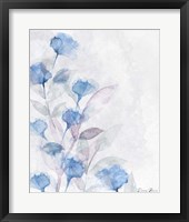 Framed Modern Poppies 1 Blue