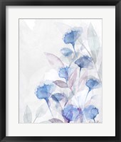 Framed Modern Poppies 2 Blue