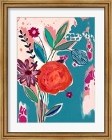 Framed Torn Wallpaper Floral