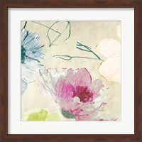 Framed Colorful Floral Composition I (detail)
