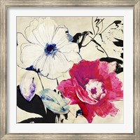 Framed Colorful Floral Composition II (detail)