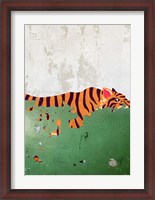 Framed Plaster Tiger