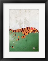 Framed Plaster Tiger