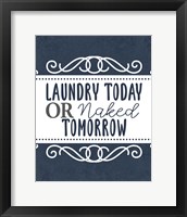 Laundry Today 1 Framed Print