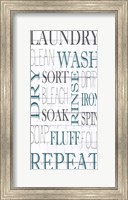 Framed Laundry Clean Wash