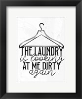 Framed Dirty Laundry BW