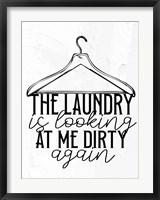 Framed Dirty Laundry BW