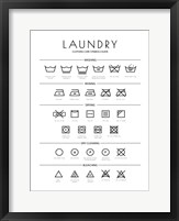 Framed Laundry Icons