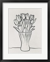 Framed Illustrated Vase