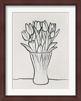 Framed Illustrated Vase