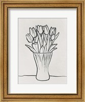 Framed Illustrated Vase