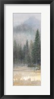 Misty Pines Panel I Framed Print