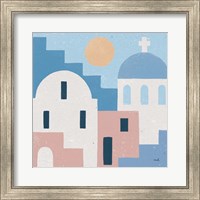 Framed Santorini Summer I Sq