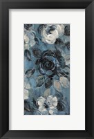 Framed Loose Flowers on Dusty Blue IV