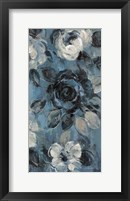 Loose Flowers on Dusty Blue IV Framed Print