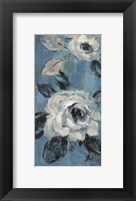 Framed Loose Flowers on Dusty Blue III