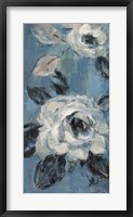 Framed Loose Flowers on Dusty Blue III