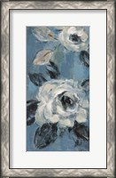 Framed Loose Flowers on Dusty Blue III