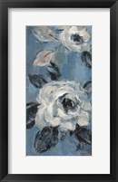 Loose Flowers on Dusty Blue III Framed Print