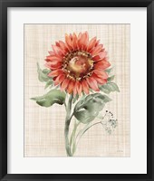 Autumn Ramble II Linen Framed Print