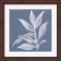 Framed Leaf Study I Blue