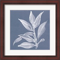 Framed Leaf Study I Blue