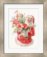 Framed Floral Santa