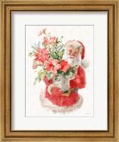 Framed Floral Santa