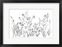 Framed Black and White Garden