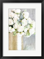 Framed White Roses