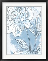 Framed Blue Floral 1