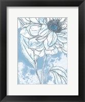 Framed Blue Floral 2