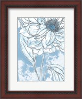 Framed Blue Floral 2