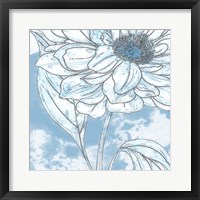 Blue Floral 1 Framed Print