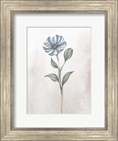 Framed Stone Floral Blues 2
