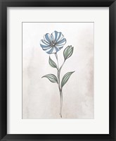 Stone Floral Blues 2 Framed Print