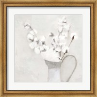 Framed Vase Of Cotton