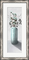 Framed Teal Cotton Bouquet 2