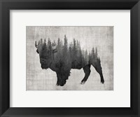 Framed Pine Bison