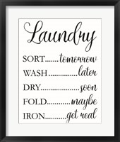 Framed Laundry Words 1