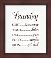 Framed Laundry Words 1