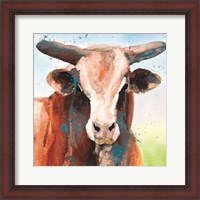 Framed Bull Blue