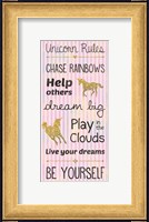 Framed Unicorn Rules
