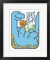 Dino Playing Framed Print