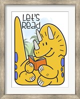 Framed Dino Reading