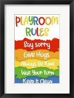 Framed Playroom Rules