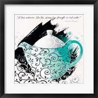 Teal Tea 1 Framed Print