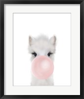 Framed Alpaca Bubble Gum